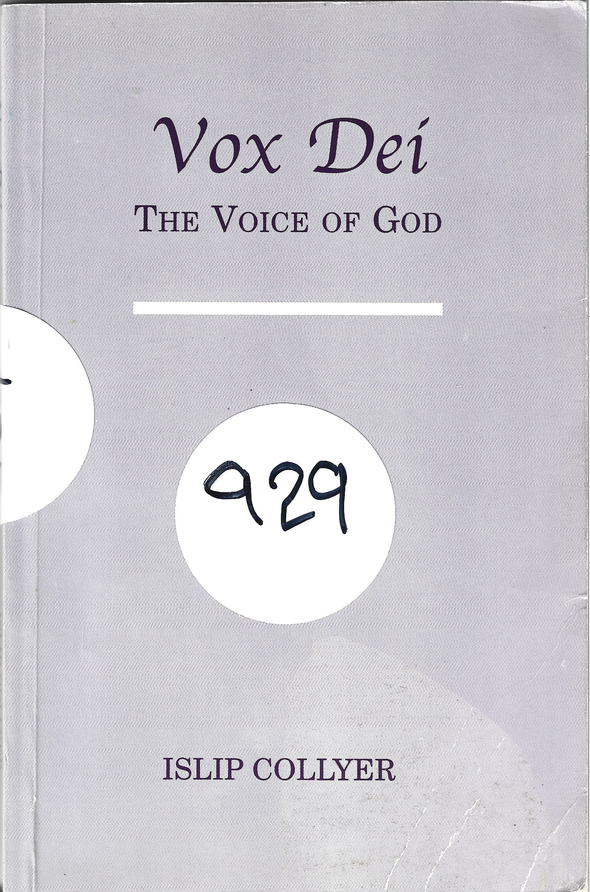 Vox Dei - The Voice of God - Used Book