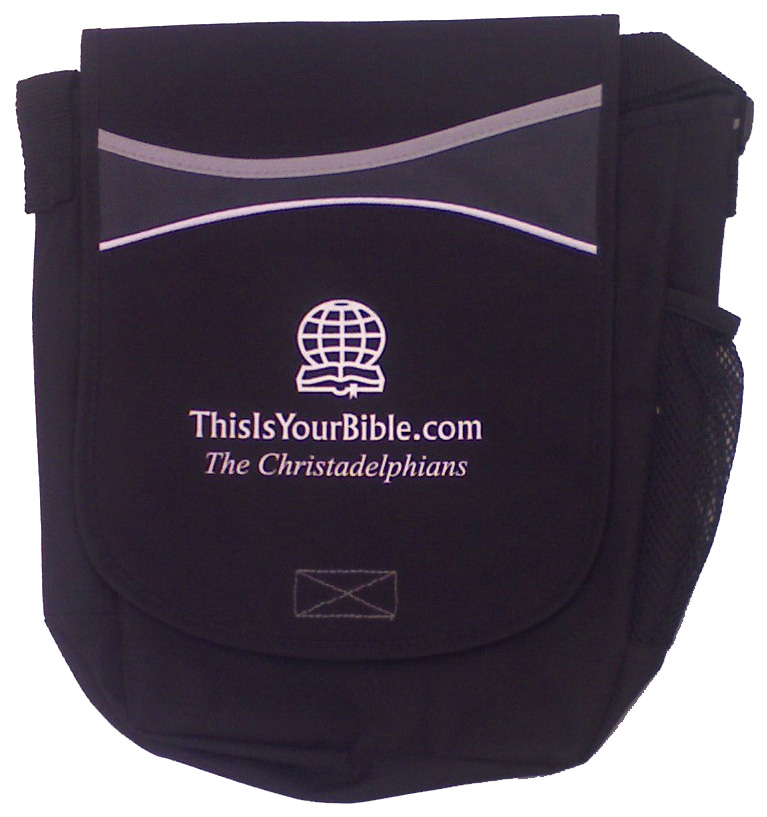 Black Christadelphian Bible and Book Bag